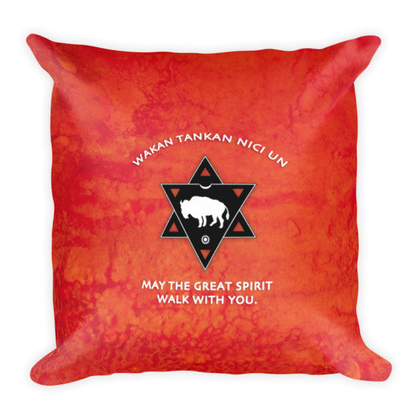 White Buffalo meditation pillow by Sushila Oliphant