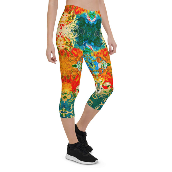 Capris leggings wear to workouts at the gym, yoga classes designer Sushila Oliphant.