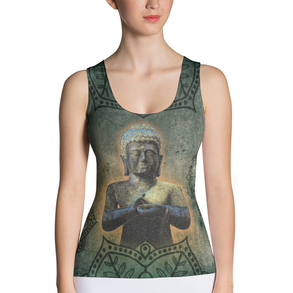 Buddha yoga tank top by Sushila Oliphant for Apparel for the Spirit.