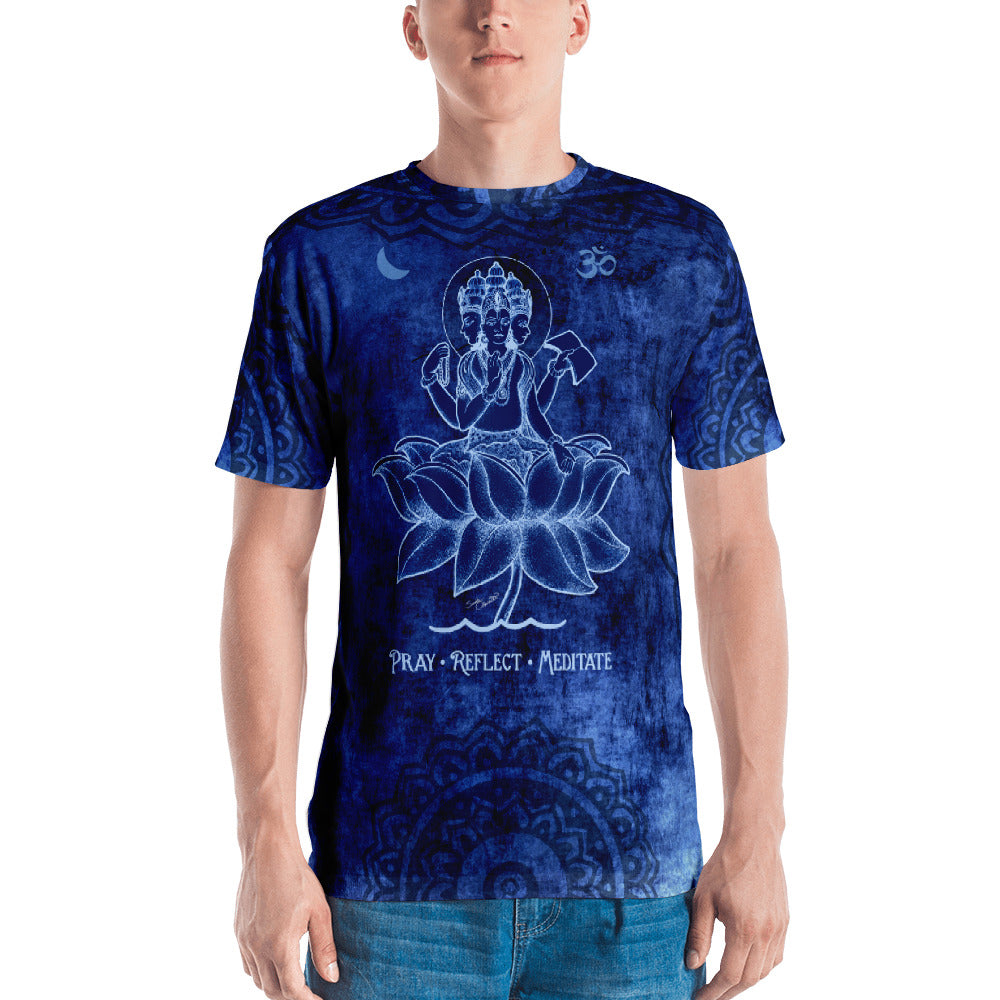 men's spiritual t-shirt with Hindu God Brahman by Sushila Oliphant, Apparel for the Spirit