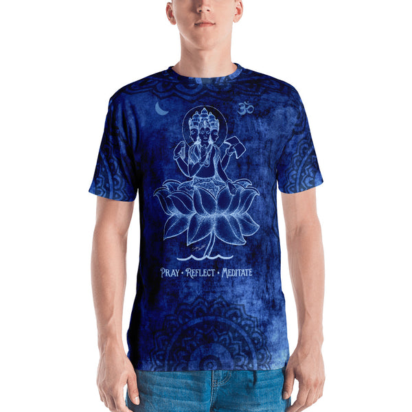 men's spiritual t-shirt with Hindu God Brahman by Sushila Oliphant, Apparel for the Spirit