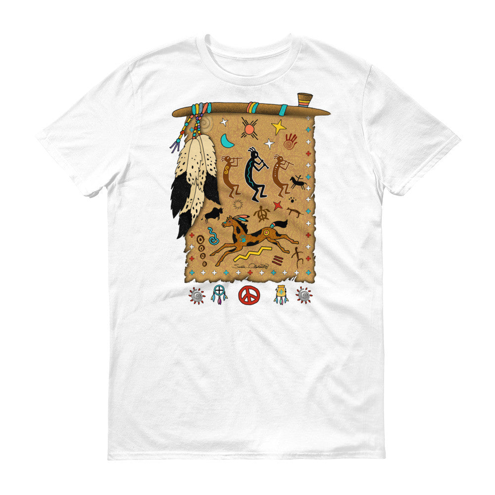 Native American tribal and spiritual t-shirt by Sushila Oliphant