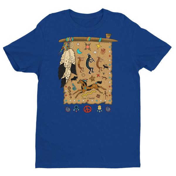 men's Native American themed t-shirt by Sushila Oliphant