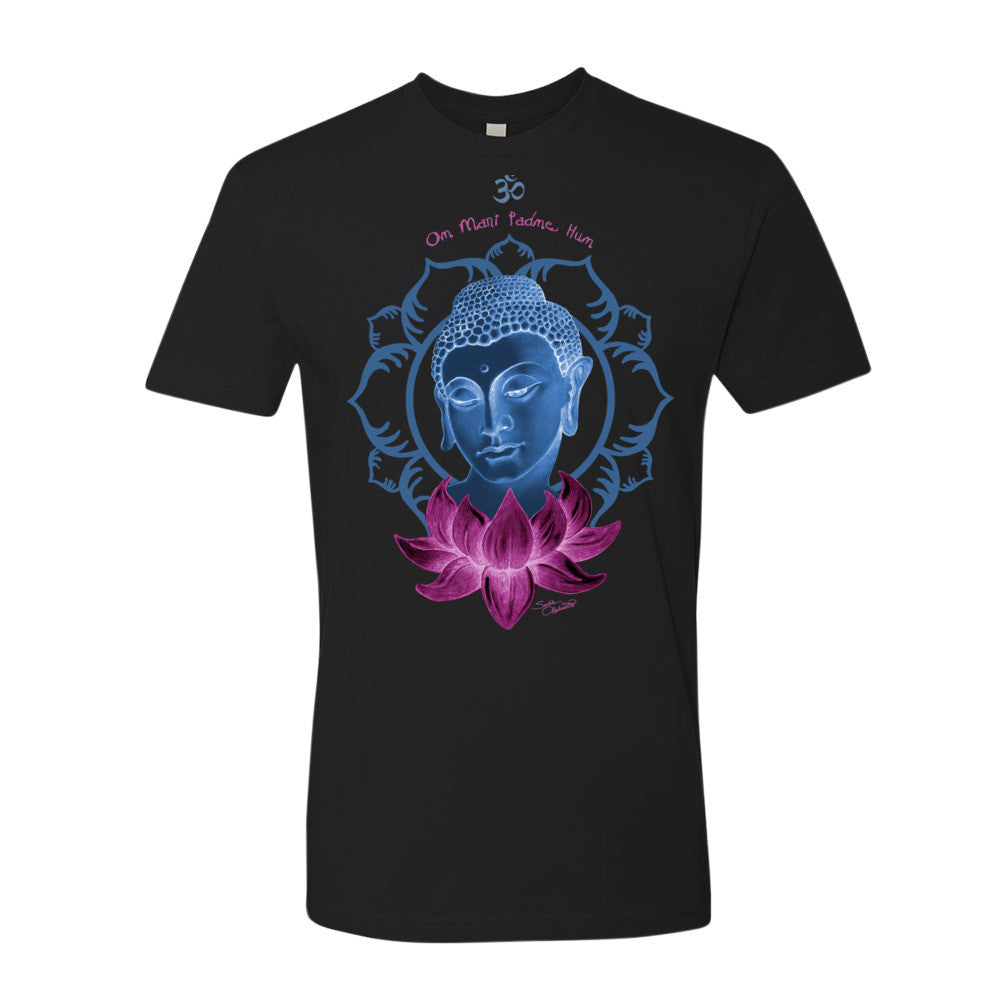 Buddha men's yoga t-shirt by Sushila Oliphant