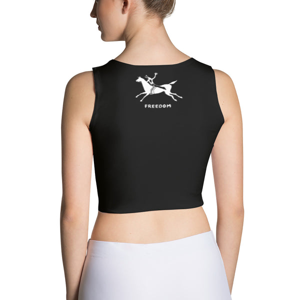 Native American yoga crop top by Sushila Oliphant