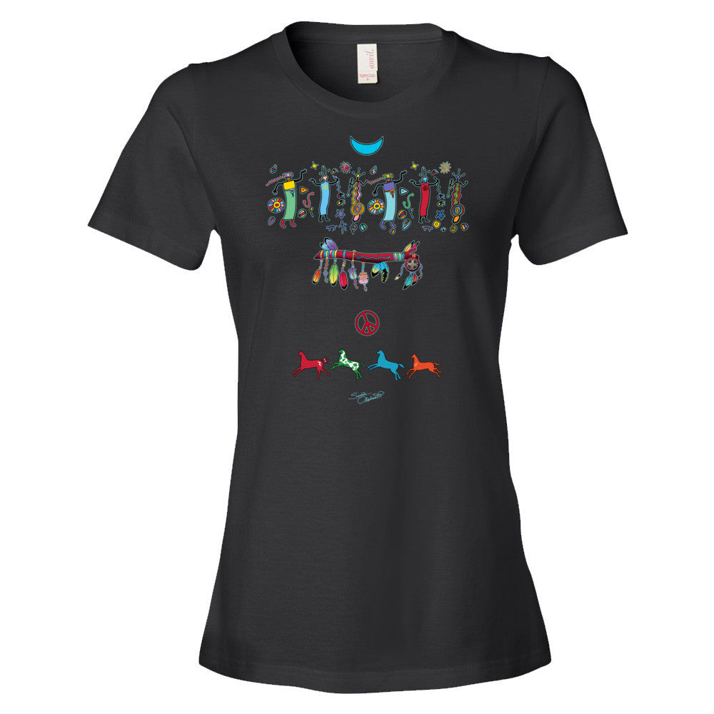 Medicine Wand Native Amemrican themed yoga t-shirt by Sushila Oliphant, apparel for the spirit