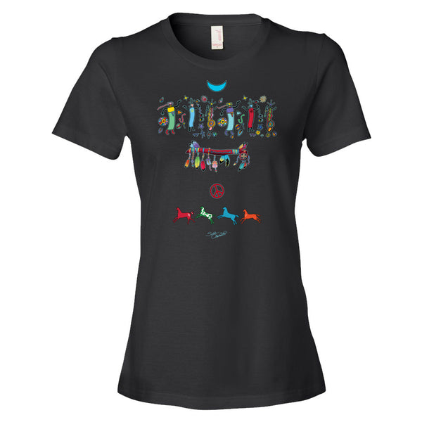 Medicine Wand Native Amemrican themed yoga t-shirt by Sushila Oliphant, apparel for the spirit
