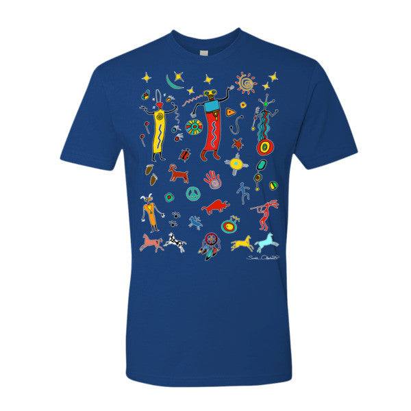 men's Native American themed t-shirt by Sushila Oliphant