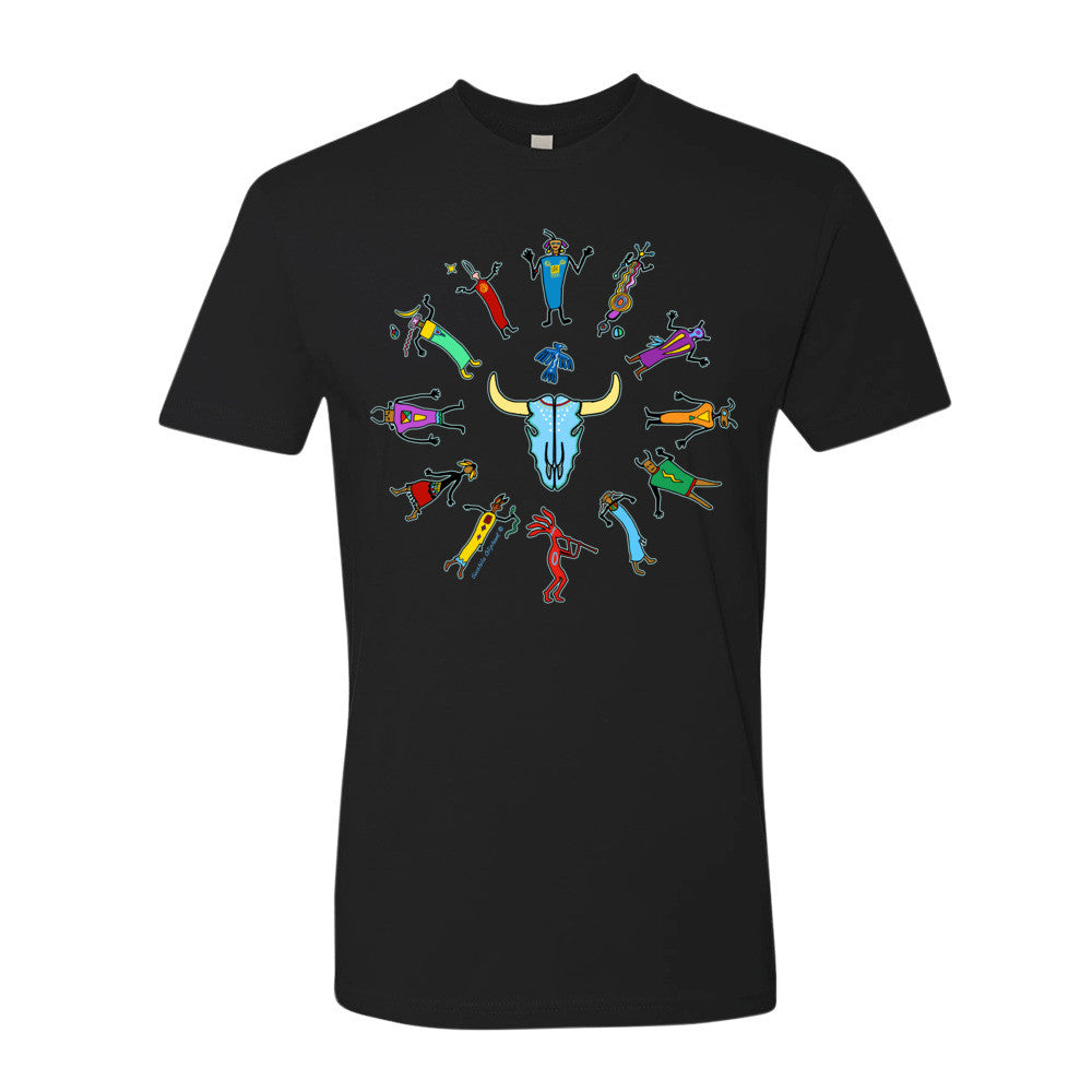 men's Native American themed t-shirt by Sushila Oliphant