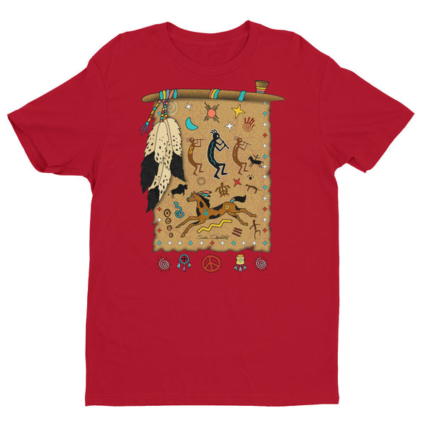 men's Native American themed t-shirt by Sushila Oliphant