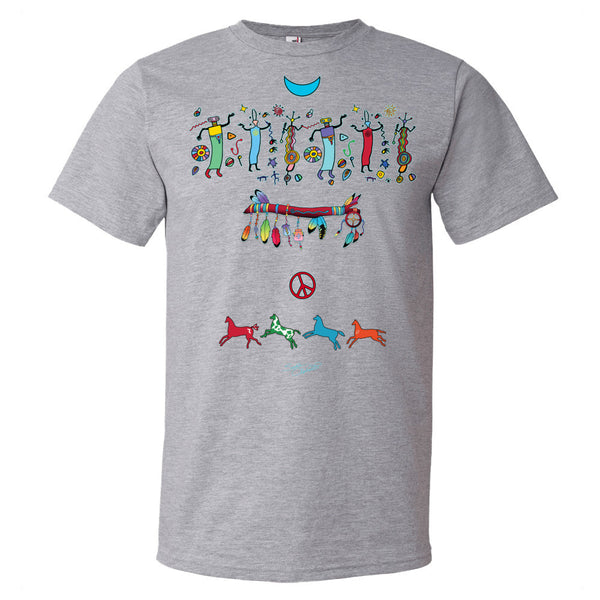 Medicine Wand Native Amemrican themed yoga t-shirt by Sushila Oliphant, apparel for the spirit