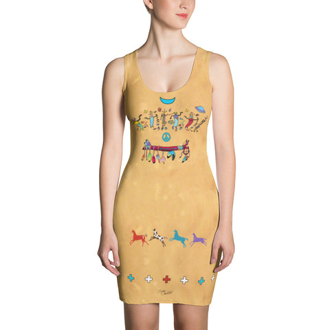 Native American themed dress by Sushila Oliphant