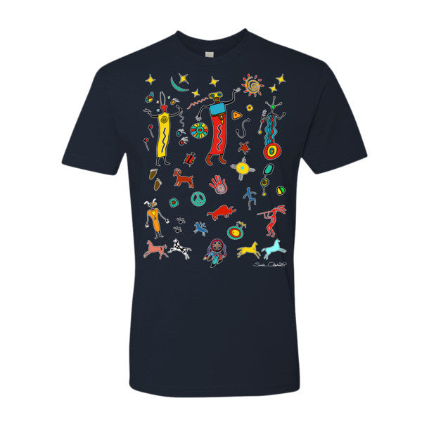 men's Native American themed t-shirt by Sushila Oliphant
