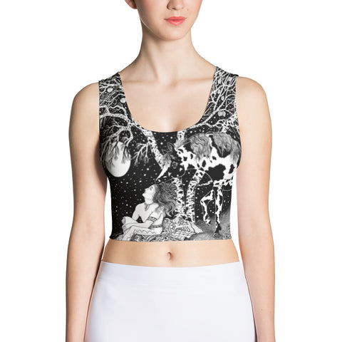 Native American yoga crop top by Sushila Oliphant