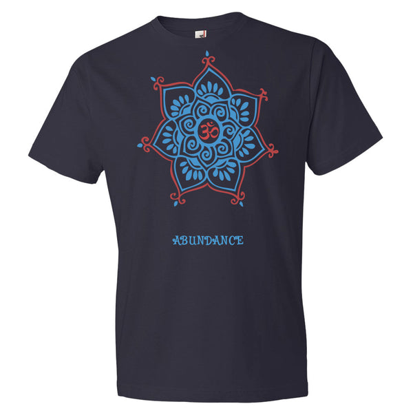 Abundance Mandala t-shirt for spiritual prosperity designed by Sushila Oliphant, apparel for the spirit