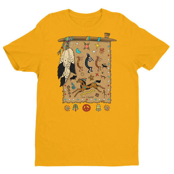 men's Native American themed t-shirt by Sushila Oliphant