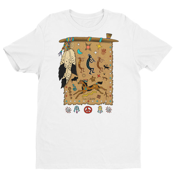 men's Native American themed t-shirt by Sushila Oliphant