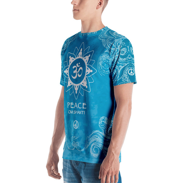 men's spiritual om shanti yoga t-shirt by Sushila Oliphant for Apparel for the Spirit