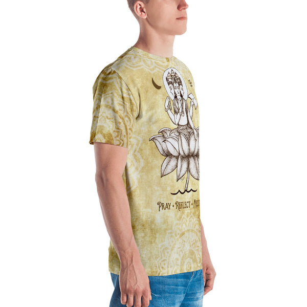 men's spiritual t-shirt with Hindu God Brahman by Sushila Oliphant, Apparel for the Spirit