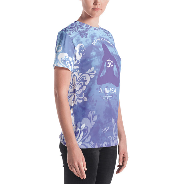 yoga themed women's t-shirt by Sushila Oliphant
