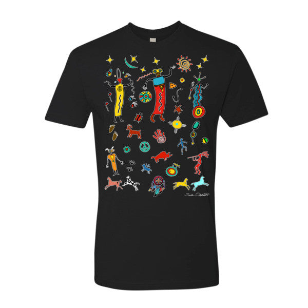 men's Native American themed t-shirt by Sushila Oliphant
