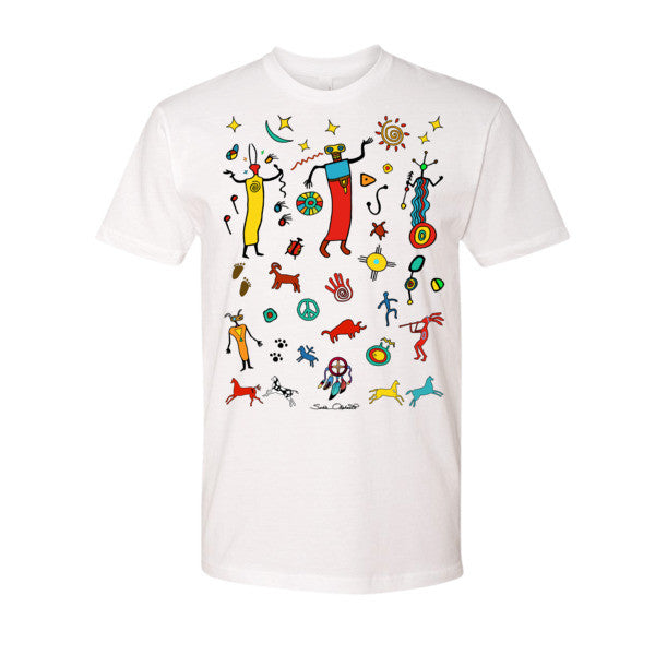 men's Native American themed t-shirt by Sushila Oliphant