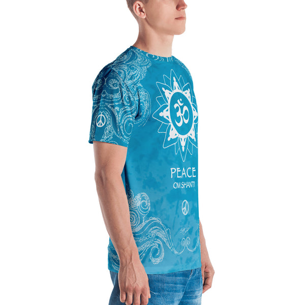 men's spiritual om shanti yoga t-shirt by Sushila Oliphant for Apparel for the Spirit