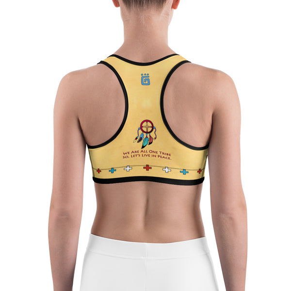Star Beings yoga sports bra designed by artist Sushila Oliphant.