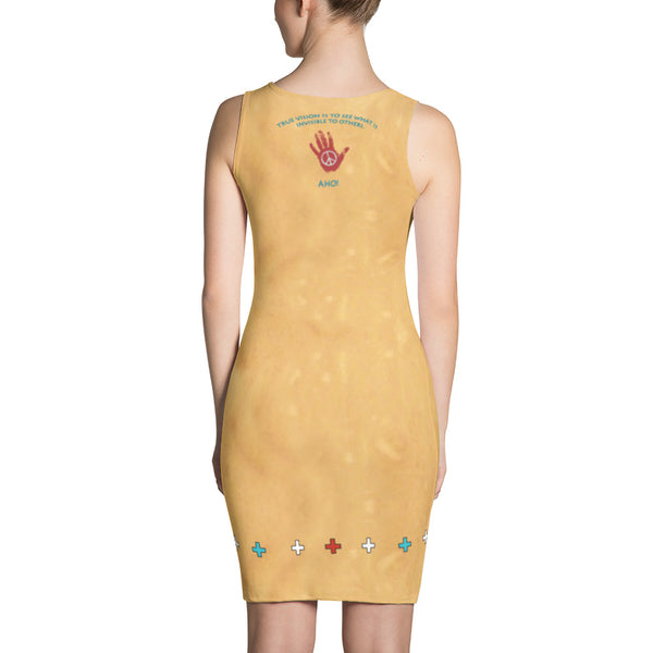 Native American themed dress by Sushila Oliphant