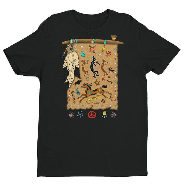 men's Native American themed t-shirt by Sushila Oliphant