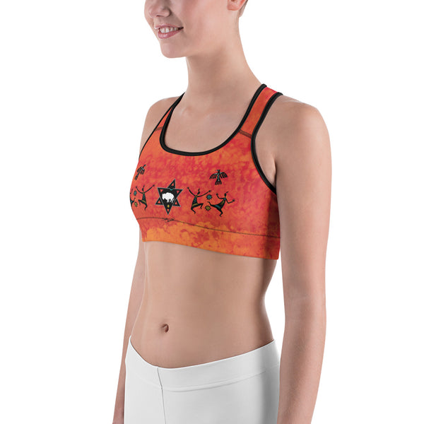 White Buffalo yoga sports bra by Sushila Oliphant for Apparel for the Spirit.