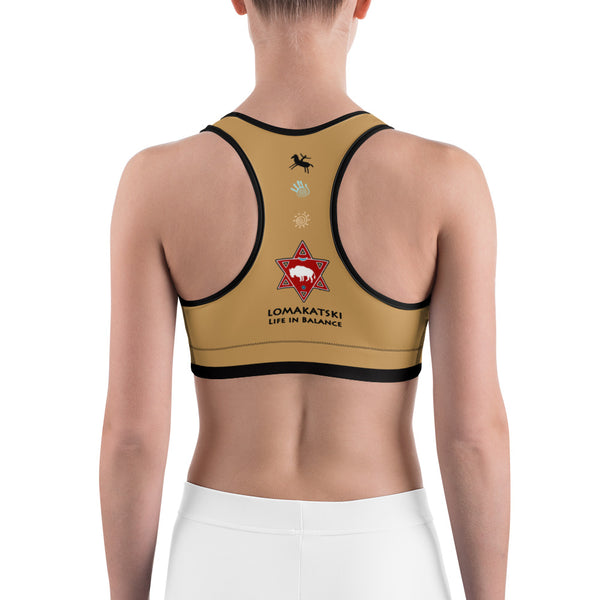 Native American yoga sports bra by Sushila Oliphant