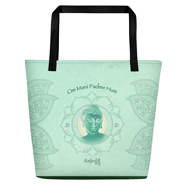 Jade Buddha Yoga Beach Bag