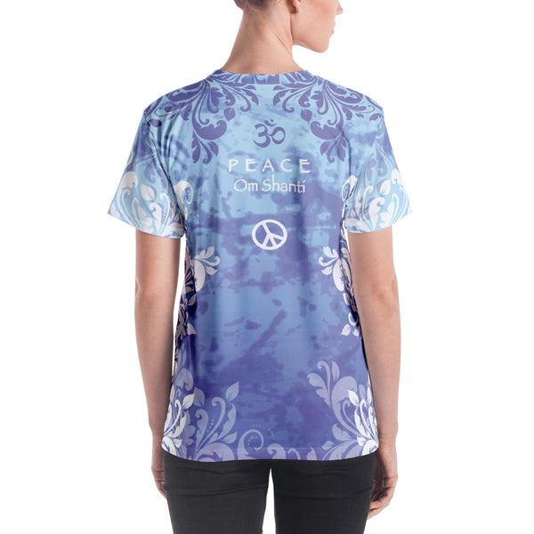yoga themed women's t-shirt by Sushila Oliphant