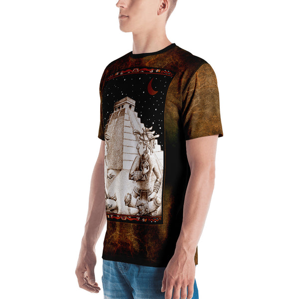 Mayan Shamans men's woke t-shirt in Chichen Itza, Mexico. Designed by Sushila Oliphant, Apparel for the Spirit.