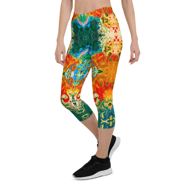 Capris leggings wear to workouts at the gym, yoga classes designer Sushila Oliphant.