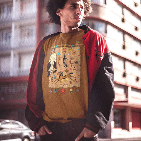 Native American tribal and spiritual t-shirt by Sushila Oliphant