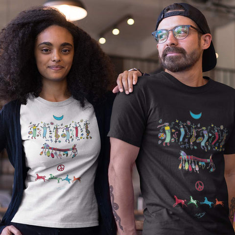 Medicine Wand Native Amemrican themed yoga t-shirt by Sushila Oliphant, apparel for the spirit