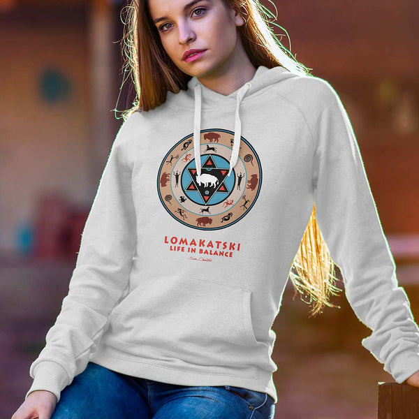 White Buffalo Medicine Wheel Hoodie
