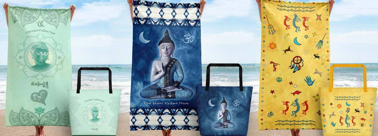 yoga towels and beach bags