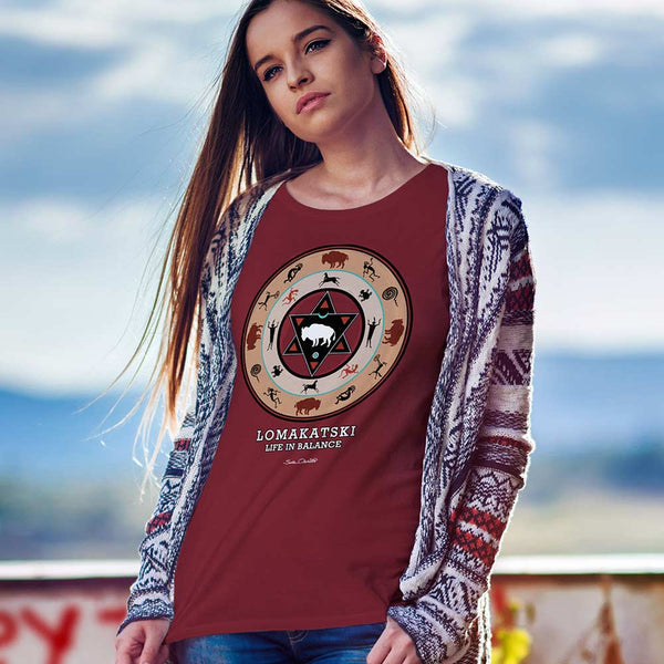 White Buffalo Medicine Wheel Native American t-shirt by Sushila Oliphant for Apparel for the Spirit