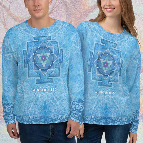 Yantra of Ganesha yoga sweatshirt by Sushila Oliphant, apparel of the spirit