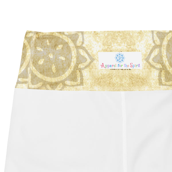 Yoga pants with Hindu God Brahman by Sushila Oliphant for Apparel for the Spirit.