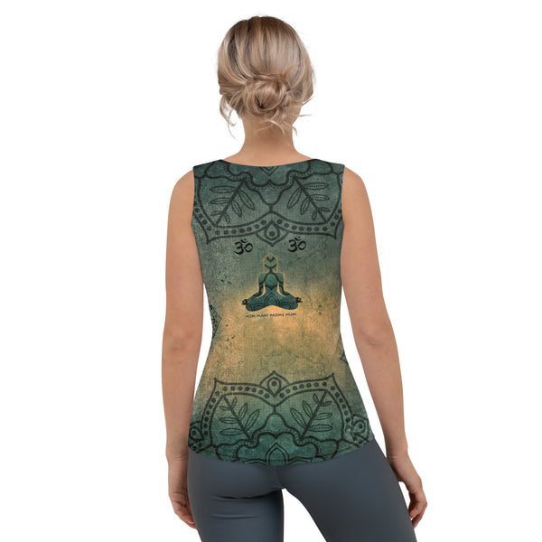 Buddha yoga tank top by Sushila Oliphant for Apparel for the Spirit.