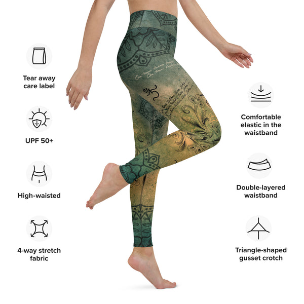 Buddha yoga pants by Sushila Oliphant for Apparel for the Spirit.
