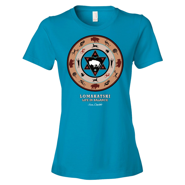 White Buffalo Medicine Wheel Native American t-shirt by Sushila Oliphant for Apparel for the Spirit
