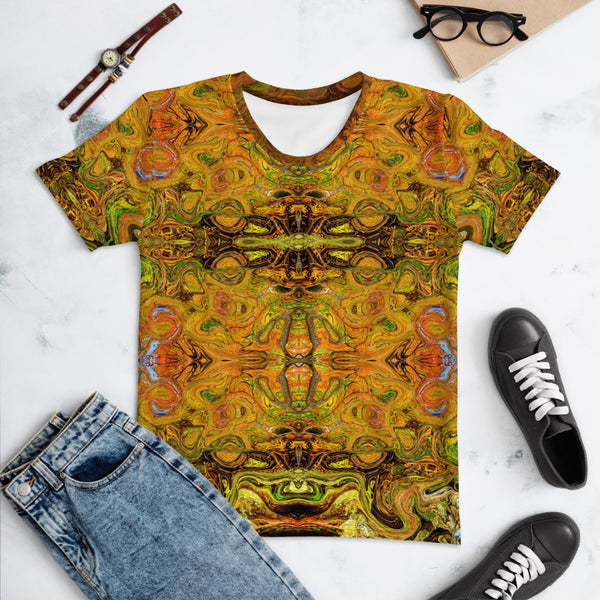 Women's cool t-shirt with an Eastern flair. Designed by Sushila Oliphant, Apparel for the Spirit.