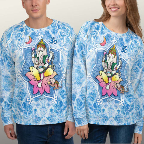 Ganesha yoga sweatshirt by Sushila Oliphant, apparel for the spirit