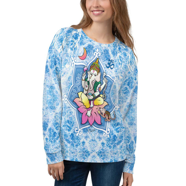 Ganesha yoga sweatshirt by Sushila Oliphant, apparel for the spirit