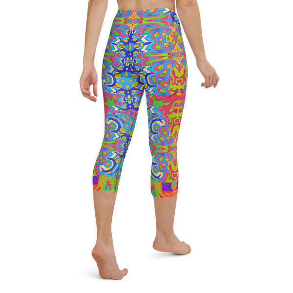 Cool hippy capri yoga leggings by Sushila Oliphant, Apparel for the Spirit.